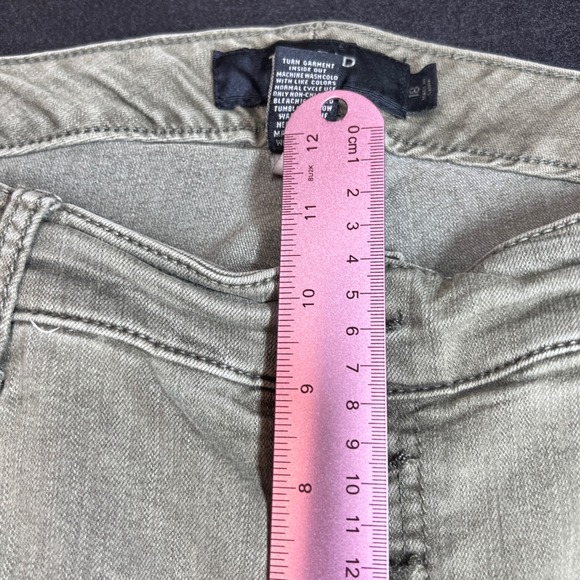 Torrid Denim Women's Size 18 Olive Green Button Fly Cropped Skinny Jeans Faded - Picture 8 of 11